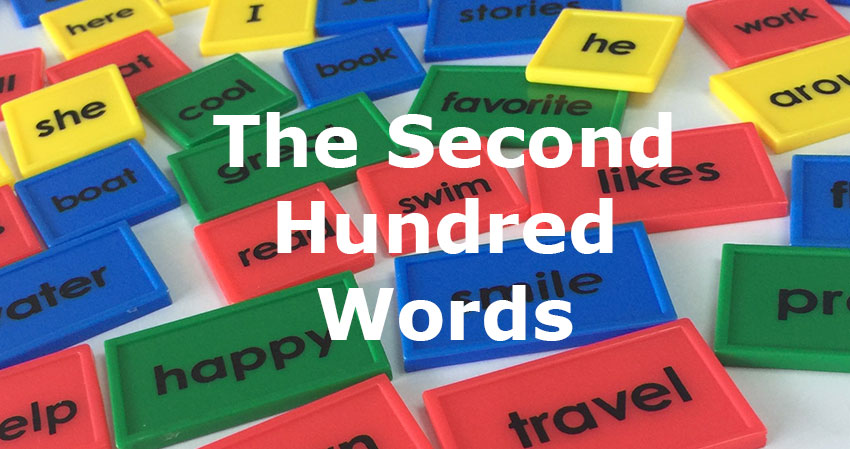 Most used words The second hundred