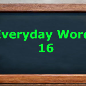 Everyday words 16